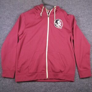 Florida State Seminoles Hoodie Mens XL Red Football Stadium Athletics Full Zip